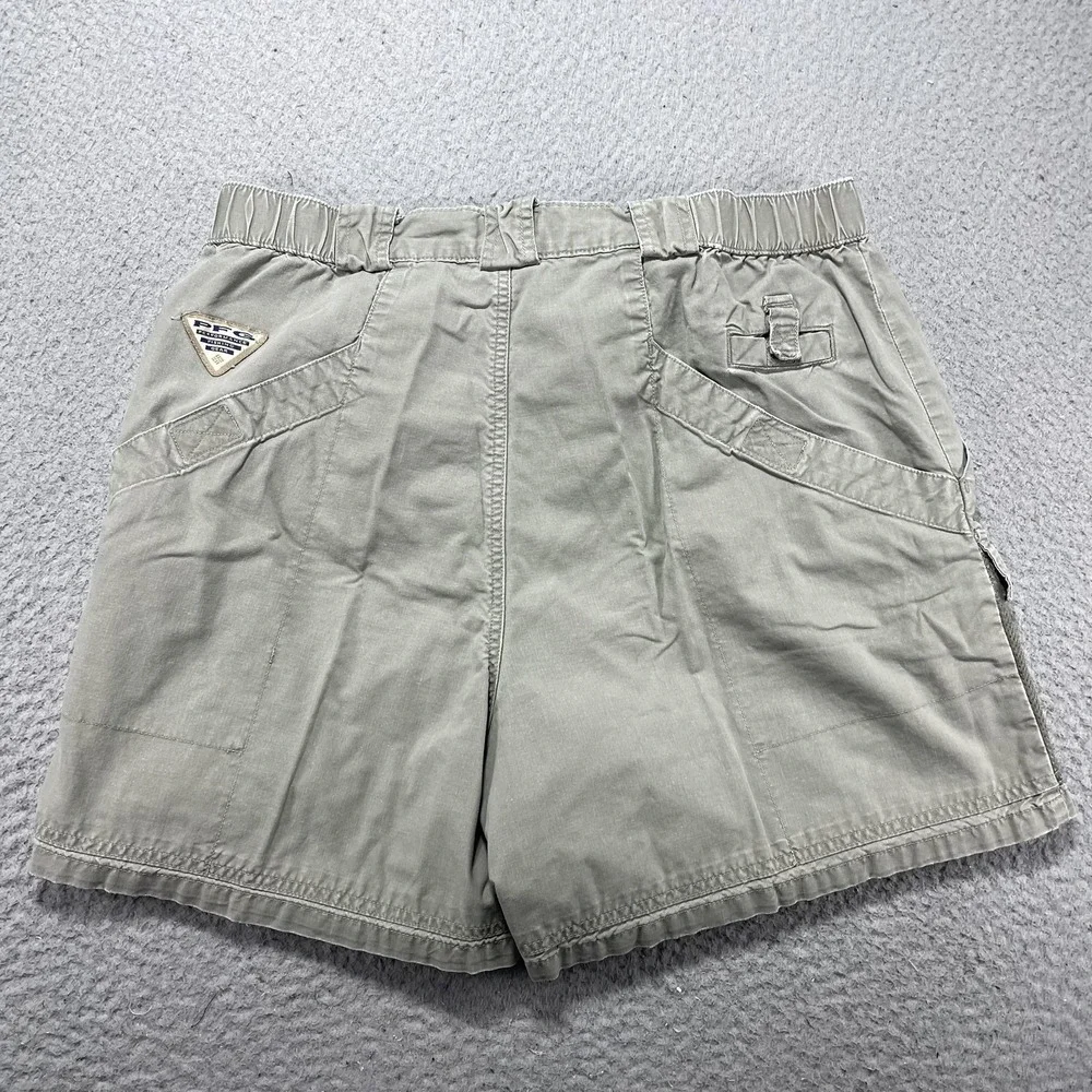 Columbia PFG Shorts Mens L Green Fishing Cargo Mesh 5.5